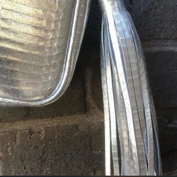 Victoria’s Secret leather silver crossbody bag with silver leather tassel - Picture 8 of 8